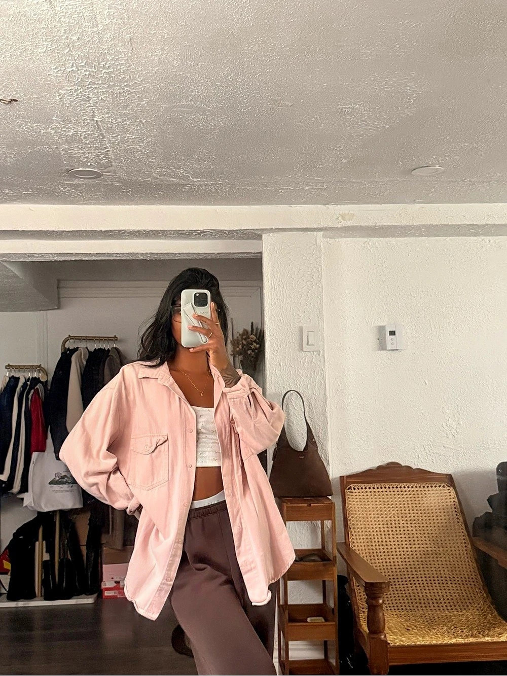 Missguided Oversized Corduroy Shirt Jacket Pink Size 0